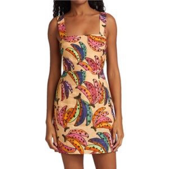 Farm Rio Banana Bunch Belted Mini Dress - Picture 8 of 11